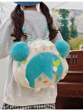 brand new hatsune Miku Plush Cute Character Backpack cosplay anime bag